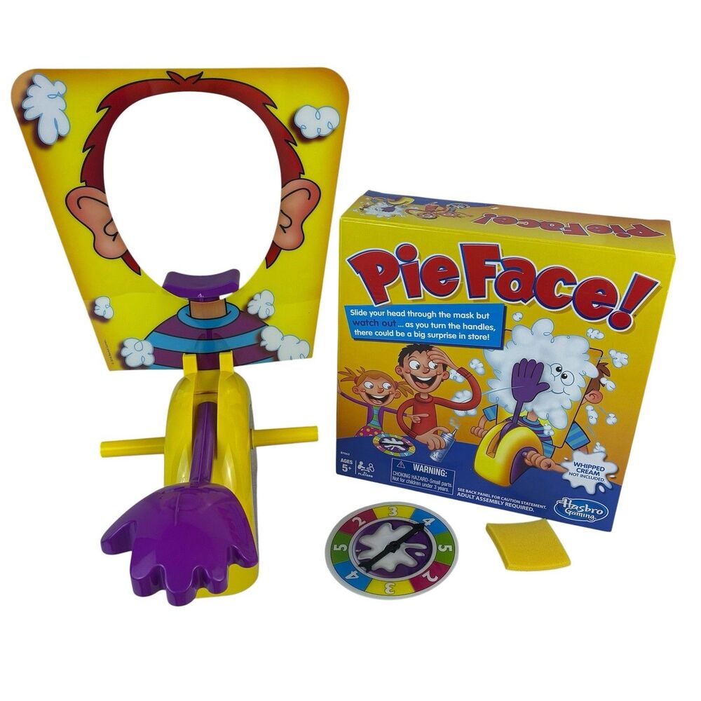 Pie Face Family Board Game Hasbro 2015 Whipped Cream Party Game Complete